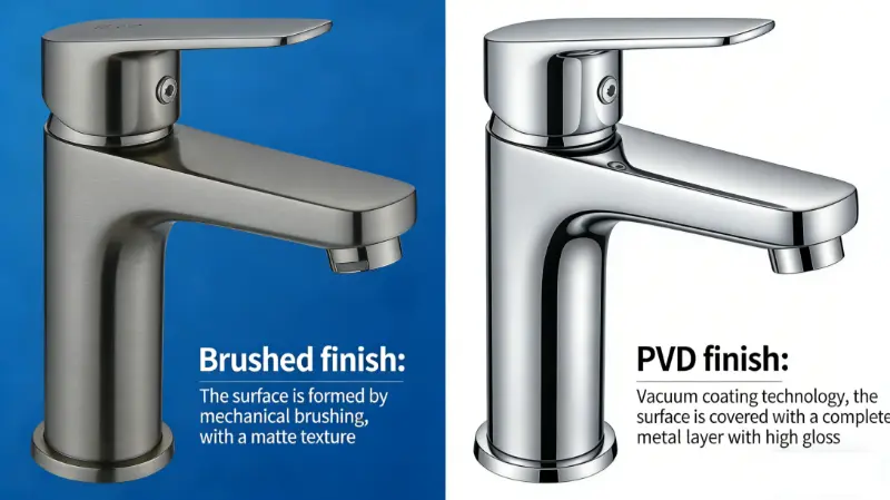 Wahl der Wasserhahnoberfläche: Gebürstet vs. PVD-Beschichtung – welches ist das Beste für Ihren Markt?