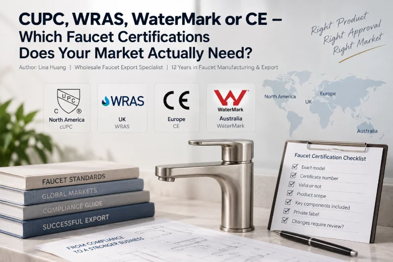 CUPC, WRAS, WaterMark oder CE – welche Wasserhahnzertifizierungen benötigt Ihr Markt tatsächlich?