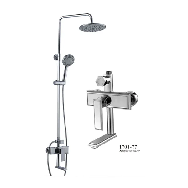 Wasserfall Duschset Schwarzes Badezimmer heiße und kalte Dusche